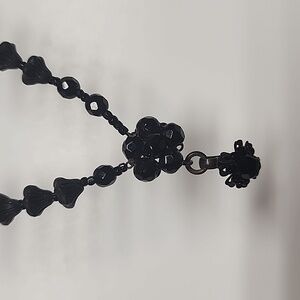 Elegant Black Beaded Necklace